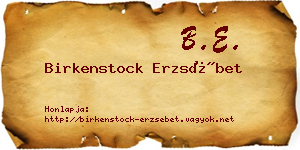 Birkenstock Erzsébet névjegykártya